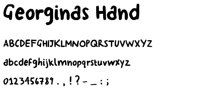 Georginas Hand font